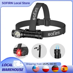 Headlamp 184m White&660nm Red LED Rotary Switch