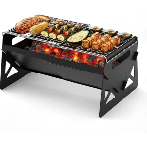 Folding Portable Charcoal Grill with Carry Bag